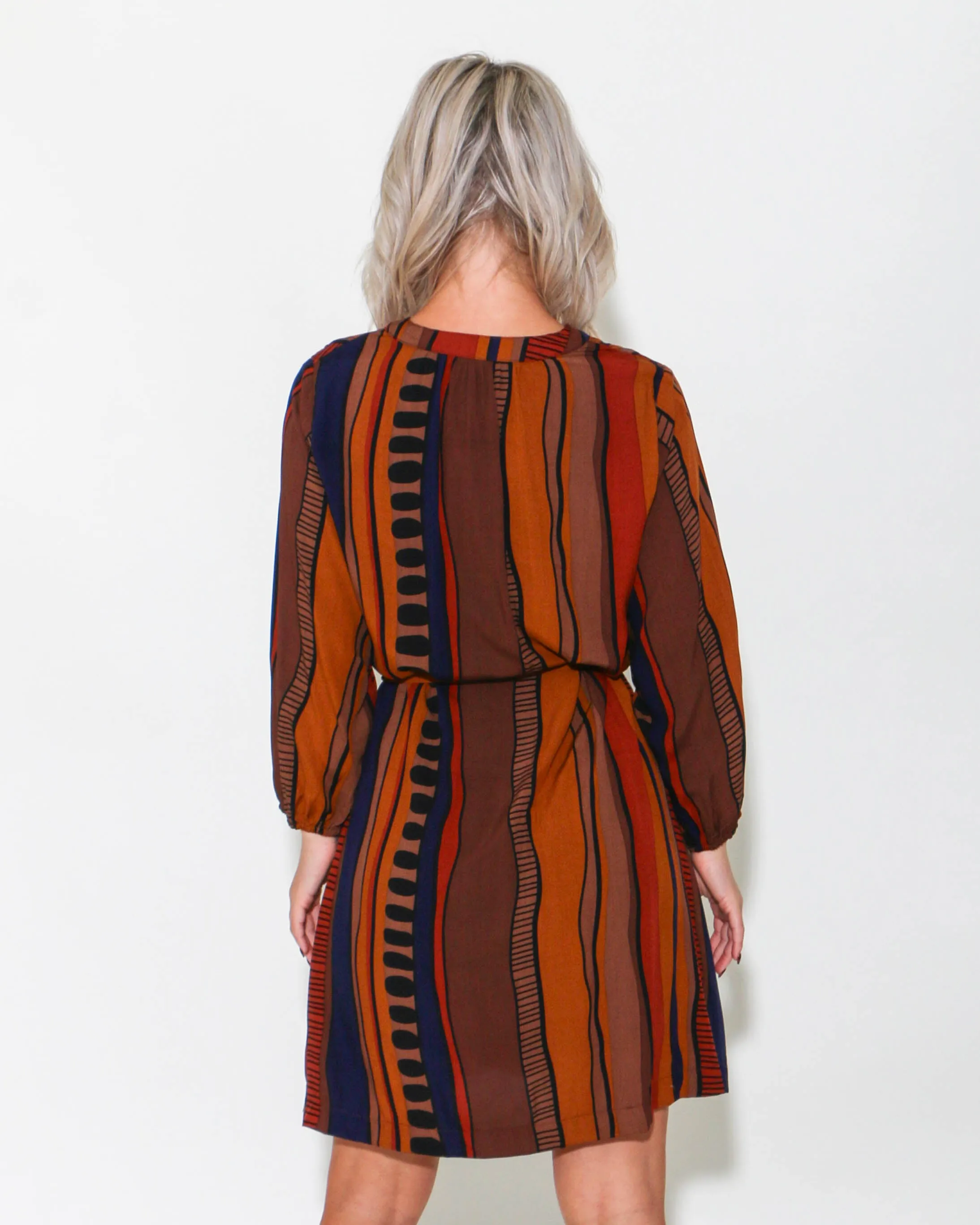 Belted Abstract Dress