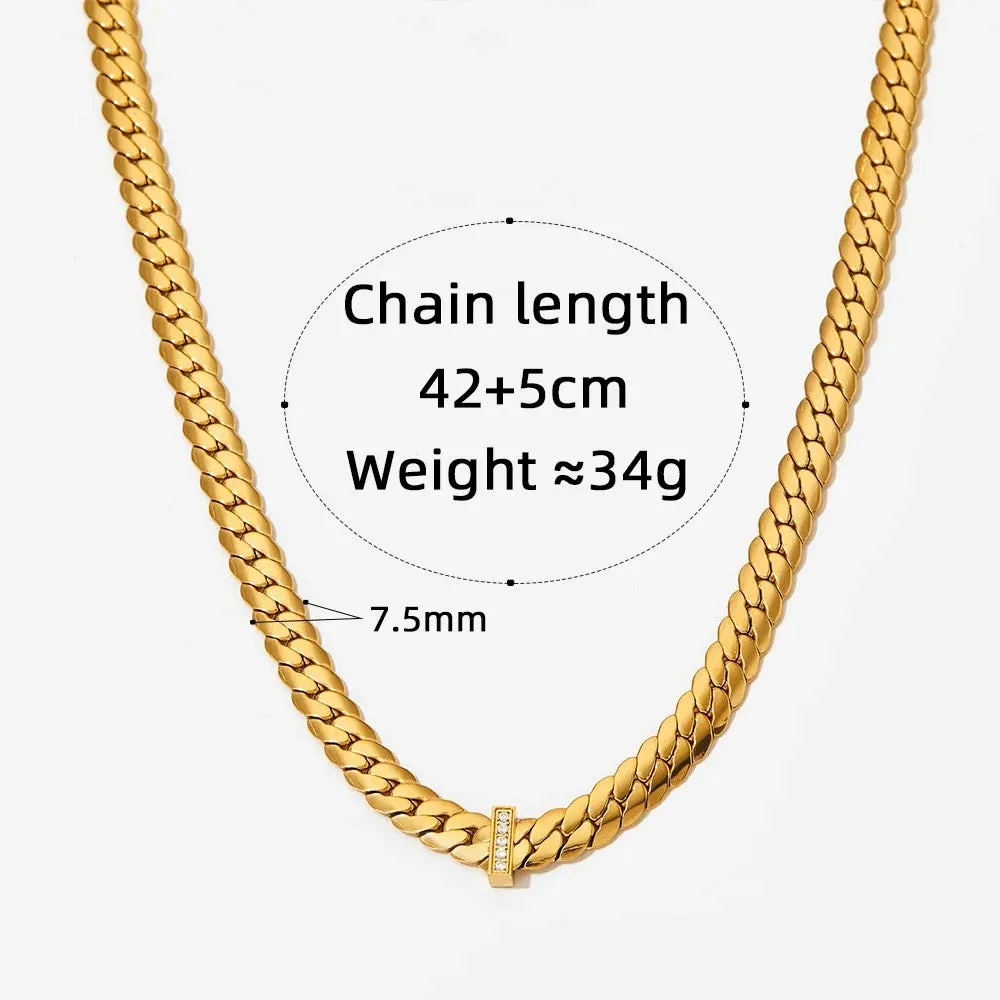 Boho & Mala Stainless Steel/18k Gold Plated Pendant Necklace