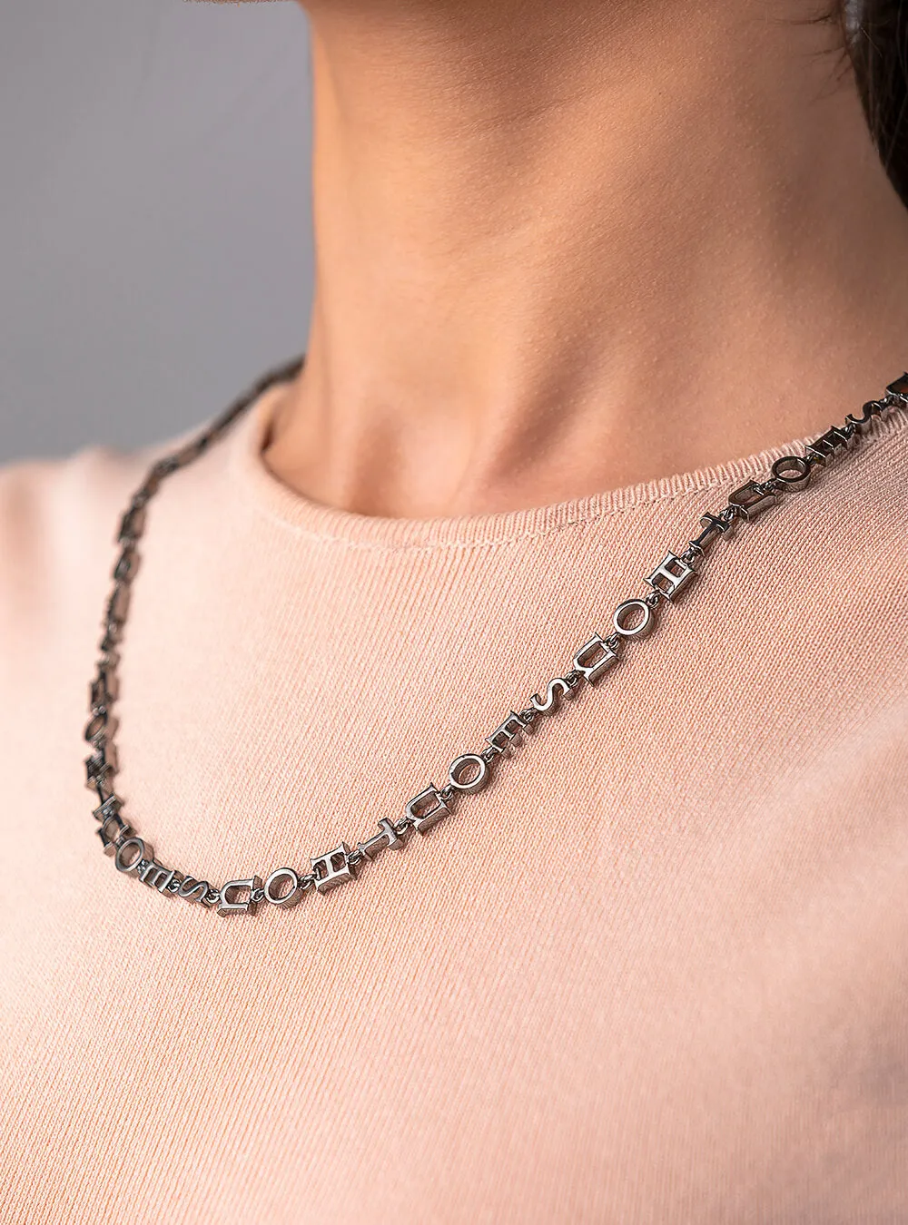 Outhouse   -   Le Lien The Outhouse Monogram Convertible Lanyard in Gunmetal