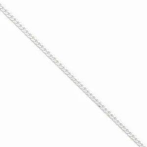 Silver 3.20-mm Solid Beveled Link Curb Chain
