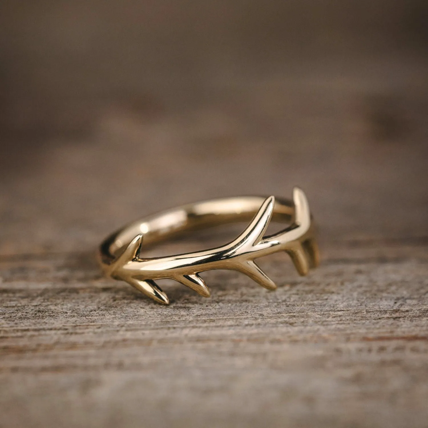The Meadow | Women's Solid Gold Antler Ring