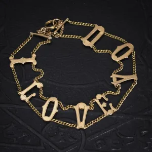 Vintage 9k Gold "I LOVE YOU" Bracelet